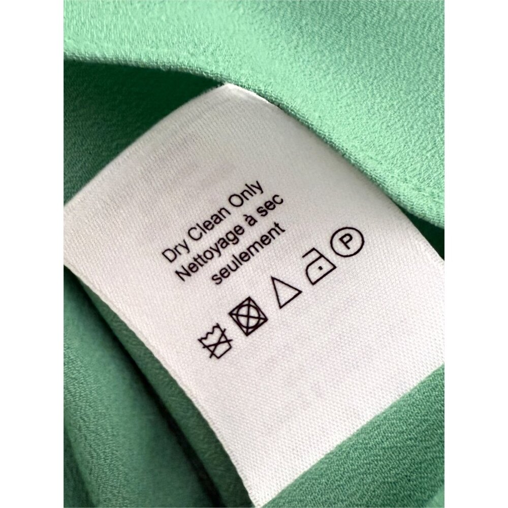 VERONICA BEARD Alexa Bow Plissé Halter Top in Agate Green 4 - Picture 8 of 10
